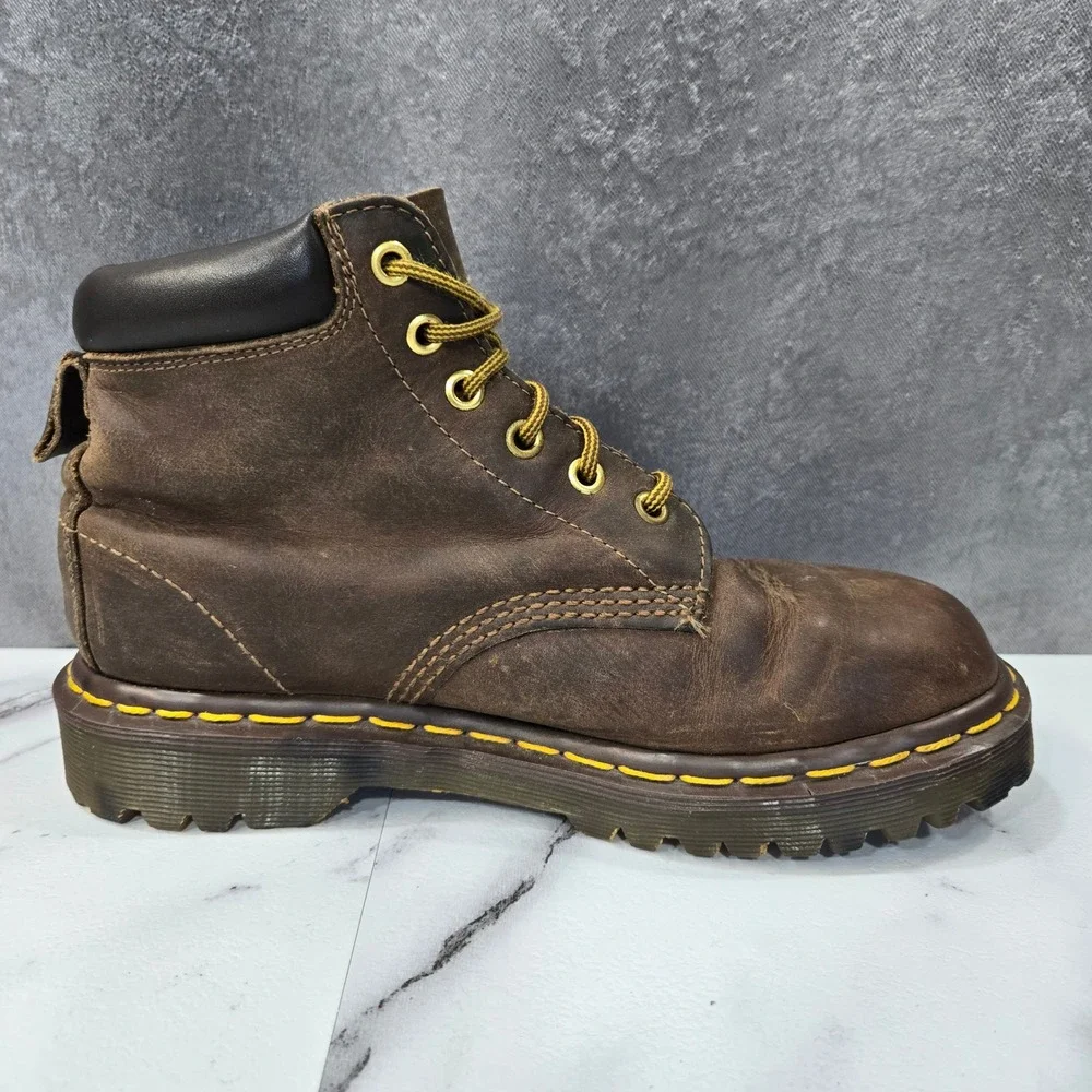Dr. Martens 939 Ben Boot Boots Mens 6 Womens 7 Brown Leather Vtg Made In England